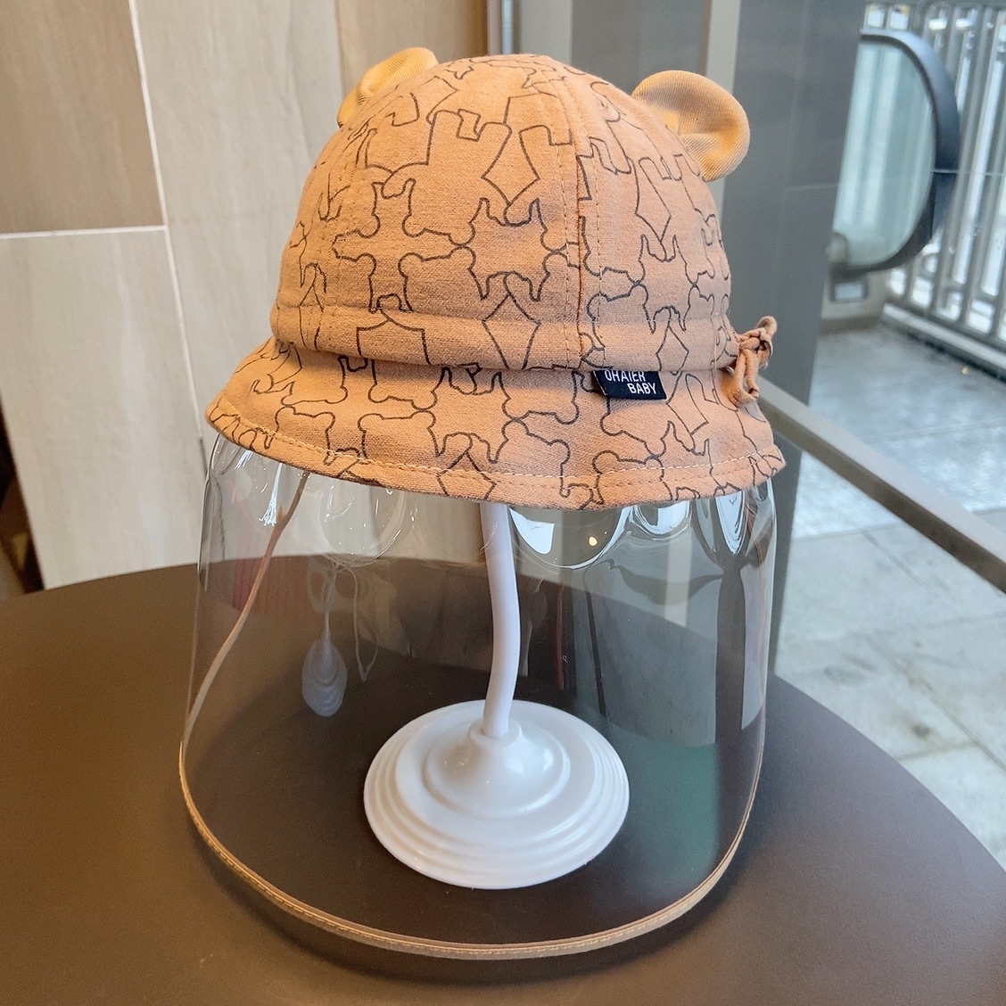 Picture of Newborn Baby Protective Face Cover Going Out Baby Anti-Droplet Hat Summer Sun Protection Hat Spring and Autumn