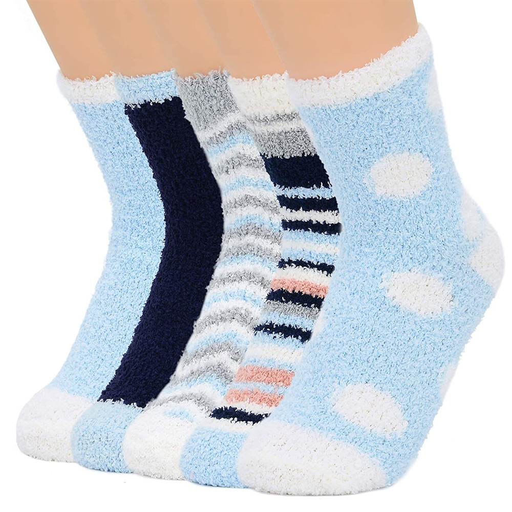 Picture of Coral fleece anti-lint Amazon hot floor socks in autumn and winter thick warm sleep socks KC01