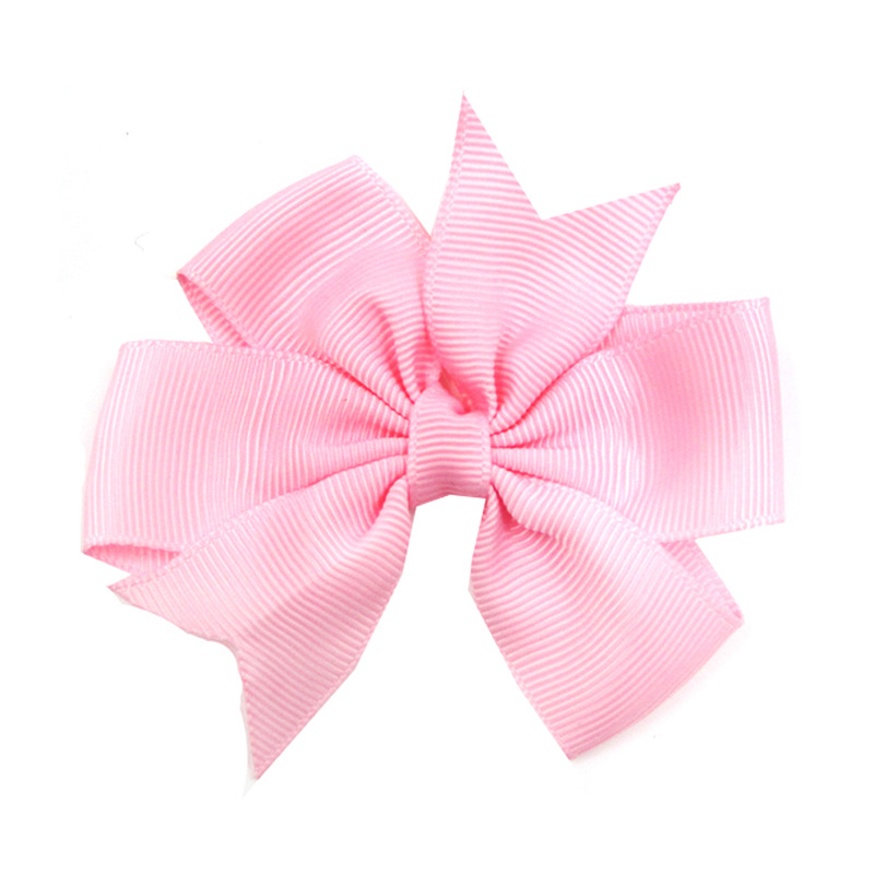 Picture of European and American New Kidsren's Hairpins 8cm Swallowtail Bow Hairpin V-Shaped Ribbed with Bow Hair Accessories Head Flower
