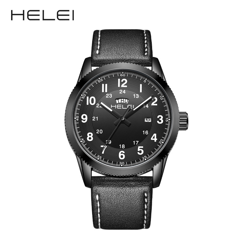 Picture of Foreign Trade New 2024 Outdoor Sports Quartz Watch Men's Watch Genuine Leather Strap Live Broadcast Non-Mechanical Watch