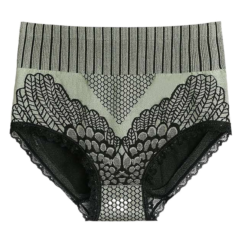 Cross-Border Palace Underwear for Women 2.0 Second Generation Lace Large Size High Waist Tummy Control Butt Lift Women's Briefs Cotton Bottom Crotch