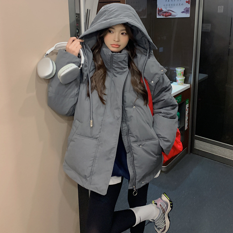 Picture of Cross-border New Cotton-padded Coat Women's Short Korean-style Design Sense Hooded Thickened Bread Suit