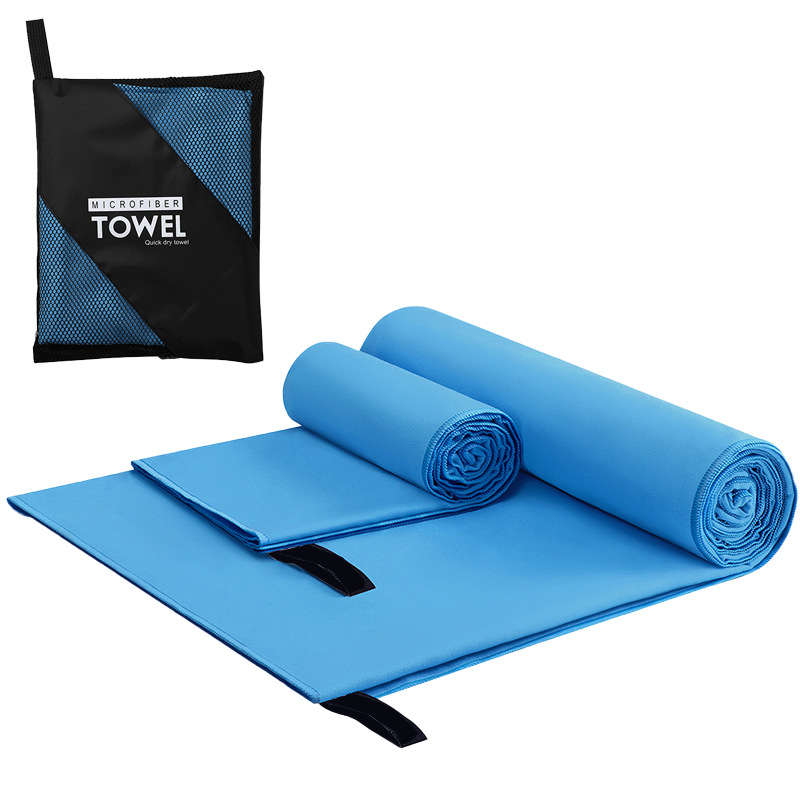 Picture of Quick-Drying Beach Towel Multi-Color Portable Quick-Drying Fitness Sports Towel Outdoor Beach Towel Mesh Bag