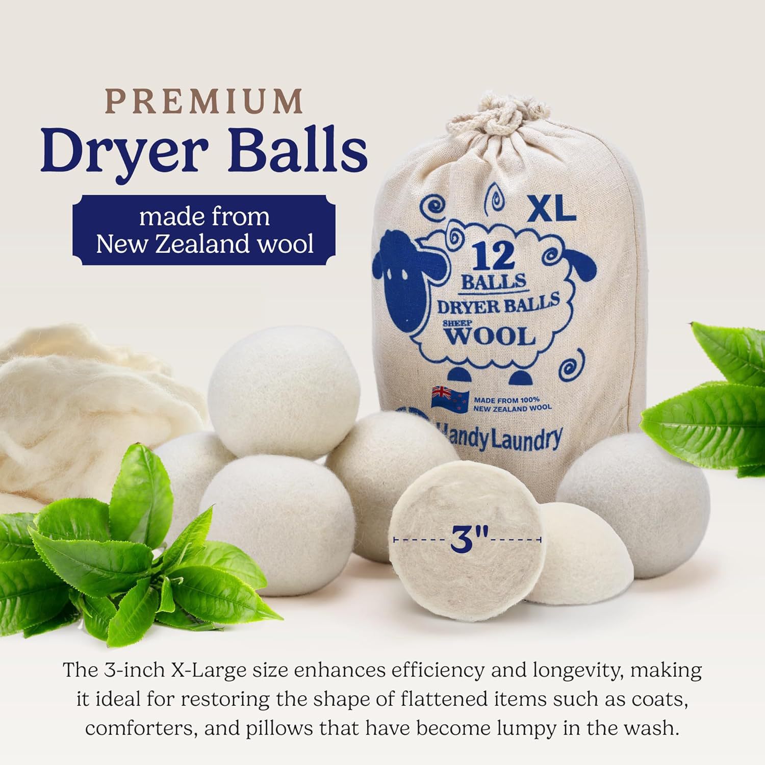 Wool Ball Water-Absorbing Moisture-Absorbing Felt Washing Machine Drying Ball White Fluffy Clothing Felt Ball Wool Ball Drying Ball