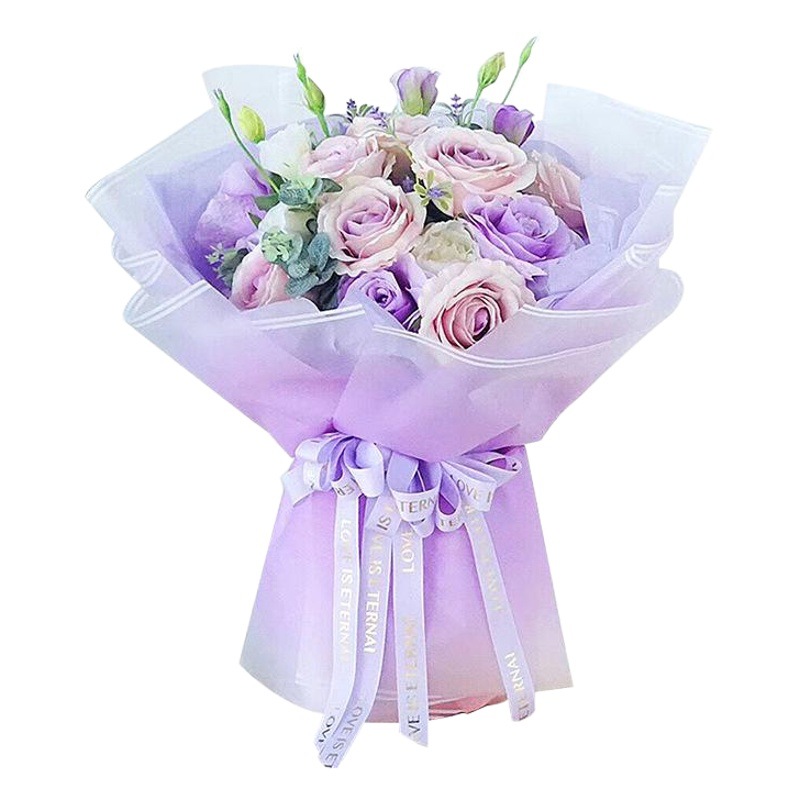Milan Paper Gradient Double-Line Matte Paper Flower Wrapping Paper Floral Wrapping Paper Apple Paper Gradient Color