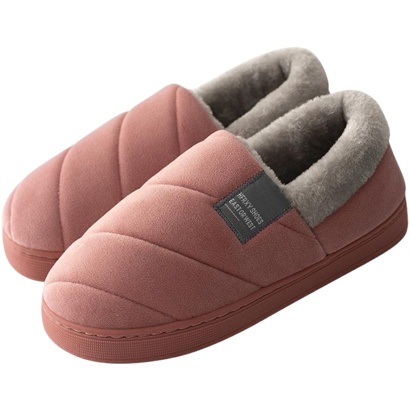 Winter Cotton Slippers Men's plus size Thick-soled Heel Warm Indoor Household Maomao Cotton Shoes for the Elderly Women's Winter