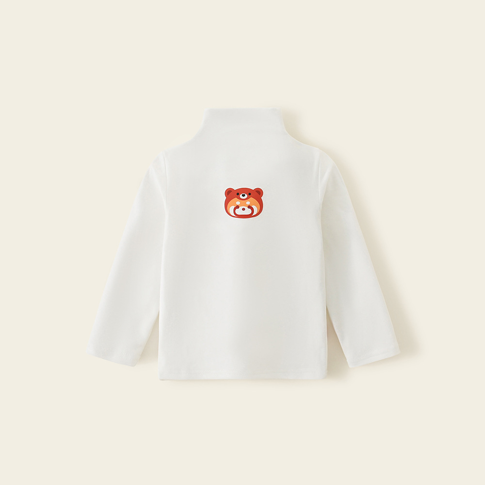 Picture of Children's Velvet Base Shirt Half-high Collar Top Boys' and Girls' Inner Warm Spring and Autumn Class A Children's Underwear Winter
