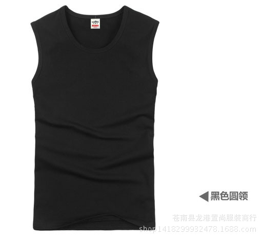 Picture of New men's wide shoulder cotton vest sleeveless breathable fitness sports stretch waistcoat men's breathable jacket wholesale