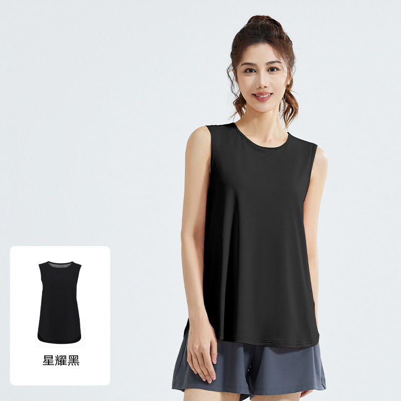 Picture of Juyitang Loose Beautiful Back Mesh Yoga Vest Running Training Quick-Drying Fitness Sports Top Women's Cover-Up