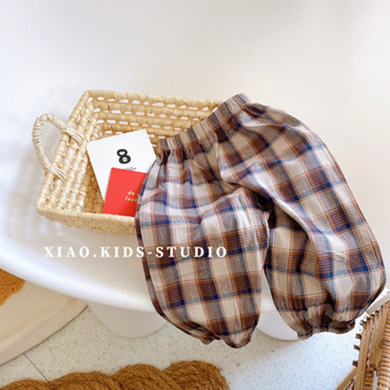 Picture of Boys' Holiday Sunscreen Pants Children's Vintage Floral Summer All-match Anti-mosquito Pants Summer Printed Mid-waist Beach Pants