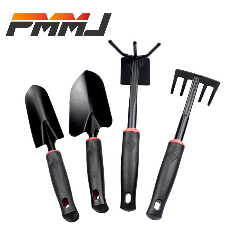 Sea tools garden tools black plastic handle plastic spraying dual-purpose hoe five-tooth rake shovel outdoor hoe flower shovel