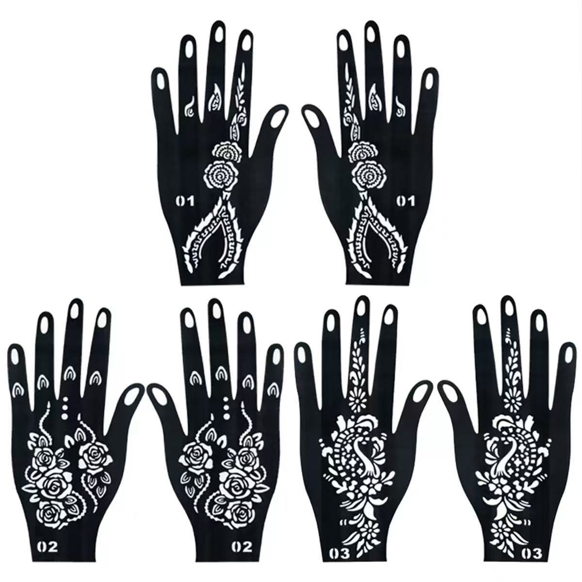 Picture of Dark Wind Hand Tattoo Palm Tattoo Template Hand Simulation Temporary Sticker Beautiful Original Hand Tattoo