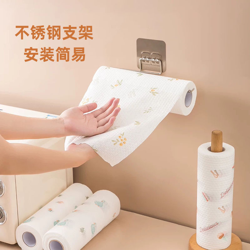 Lazy Rag Household Disposable Disposable Rag Wet and Dry Kitchen Non-Stick Oil Washable Water-Absorbent Non-Woven Fabric