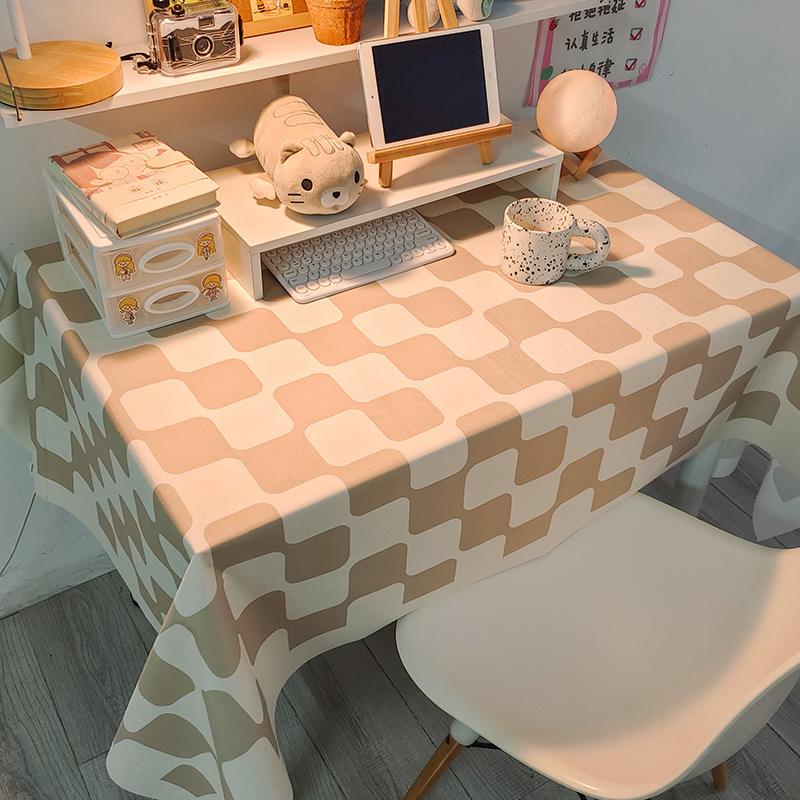 Picture of Checkerboard Tablecloth Ins Style Popular Photo Student Desk Dormitory Decoration Coffee Table Dustproof Picnic Stall Cloth