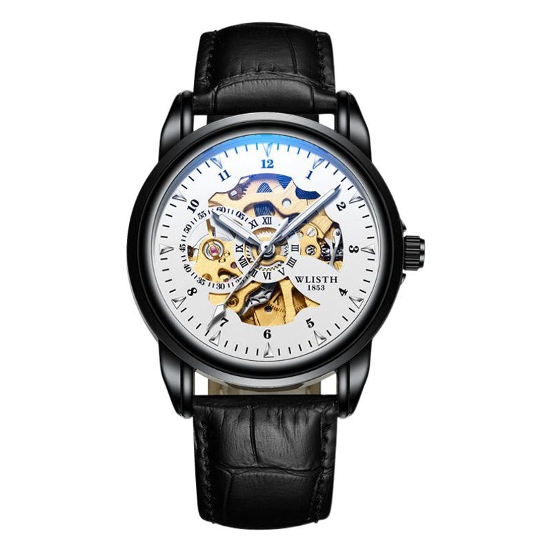 WALIS Swiss Brand Mechanical Men's Watch Genuine Leather Men's Watch Wholesale Waterproof Male Student's Watch Luminous Watch