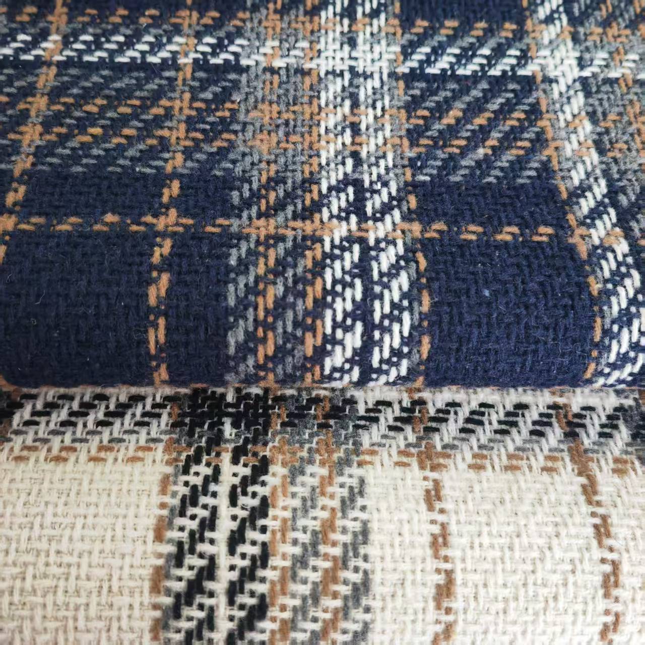 Picture of Shaoxing Factory in stock Autumn and Winter Small Fragrant Style Plaid Cloth Fashion Shoes and Hats Luggage Wool Plaid Cloth