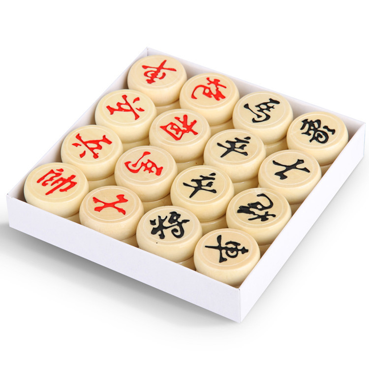 Picture of Wholesale deli 9566 Chinese Chess High Quality Wooden Chess 35mm Log Clear Carving