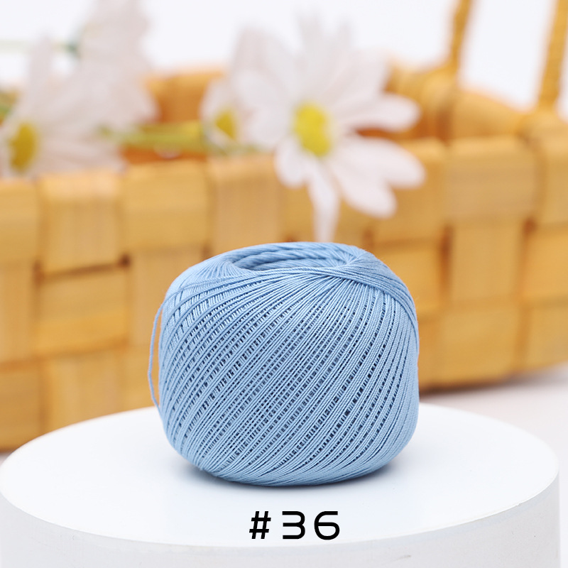 Picture of Warm Color No.10 Lace Strongly Twisted Mercerized Pearl Egyptian Long-staple Cotton Handmade Micro-hook Hand-bow Ball 20g Wool Ball