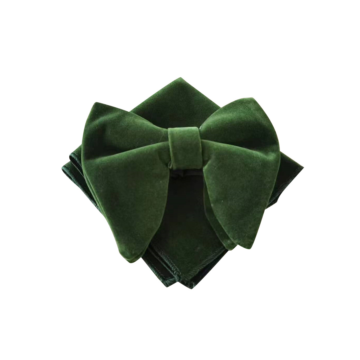 Picture of AliExpress EBAY WISH Multicolor Bow Tie Velvet Bow Performance Solid Color Gentleman Bow Tie Handkerchief