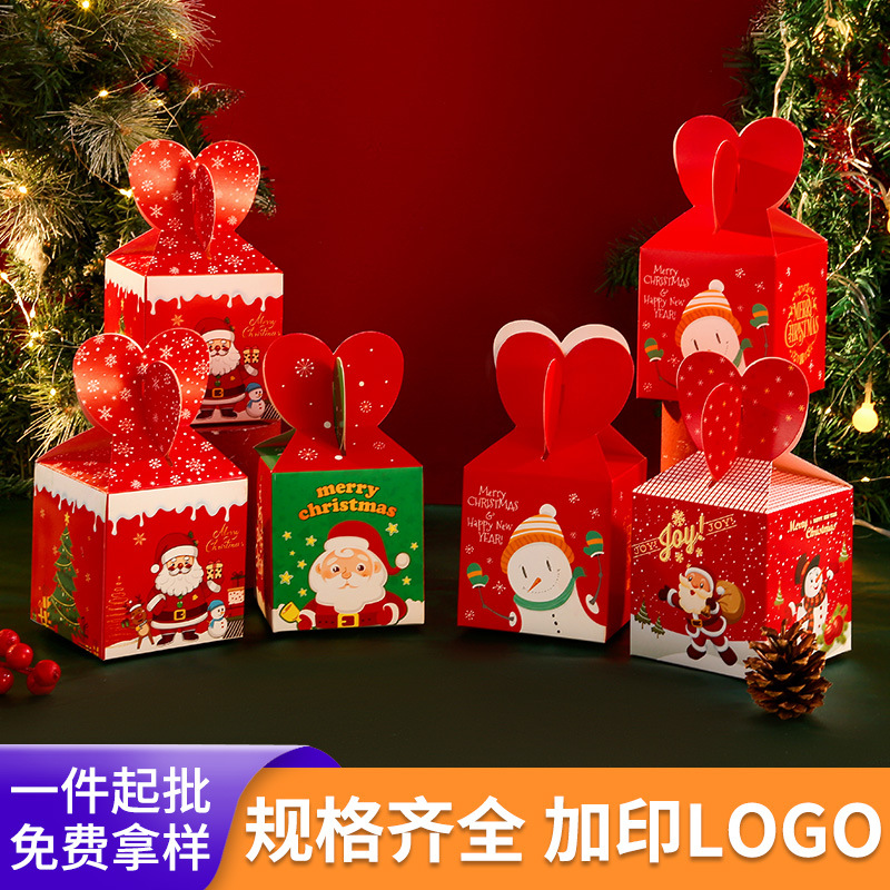 Spot Christmas Apple Box Candy Gift Box Christmas Hand Carrying Box Christmas Eve Fruit Box Wholesale