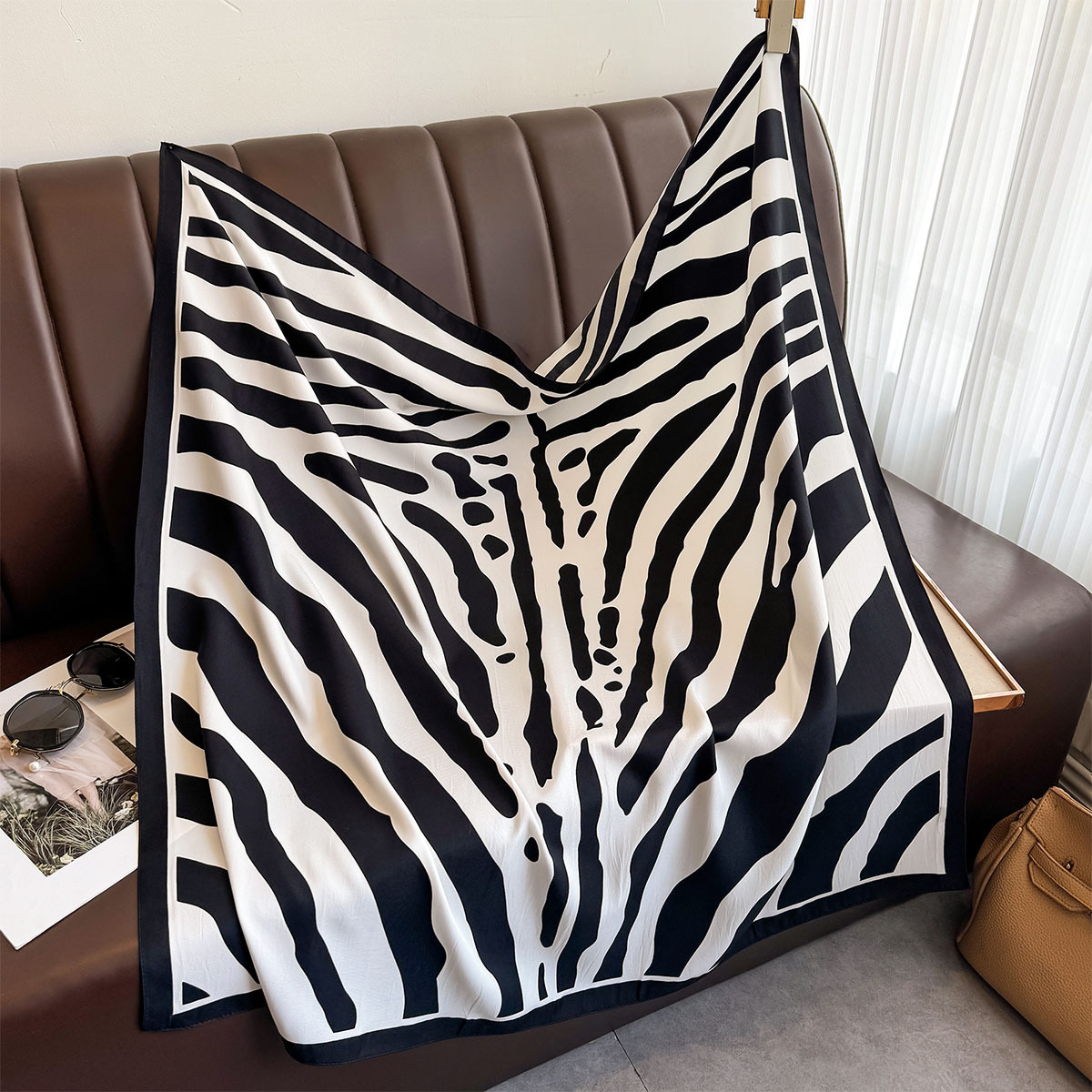 Picture of Classic Fashion Large Zebra Print Twill Silk Scarf European and American Fashion All-match Women Scarf Fashion Scarf