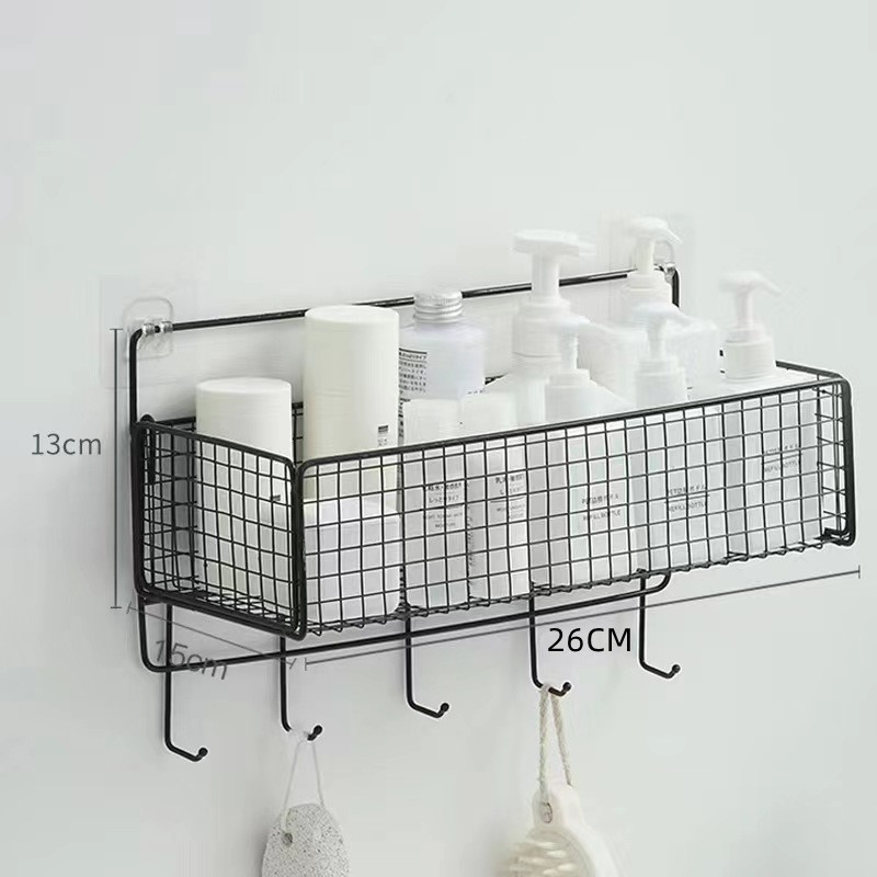 Picture of Bathroom Storage Rack Without Punching Holes Bathroom Wall-Mounted Hand Wash Basin Wall Storage Artifact Toilet Storage