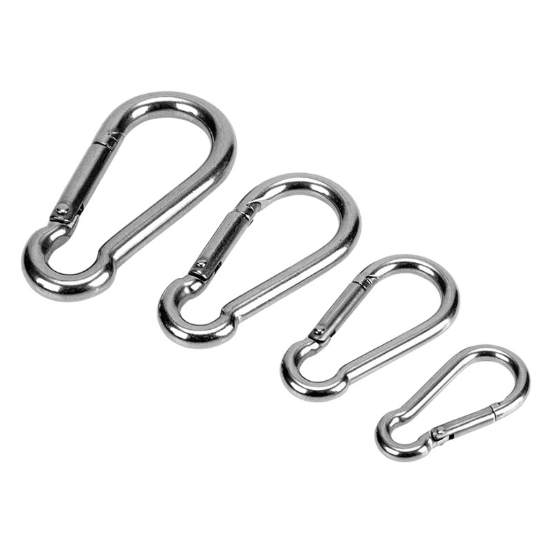 Picture of Galvanized Iron Hook with Loop and Nut, Outdoor Spring Buckle, Multi-Functional Hanging Buckle, Carabiner, Connecting Ring, Safety Buckle