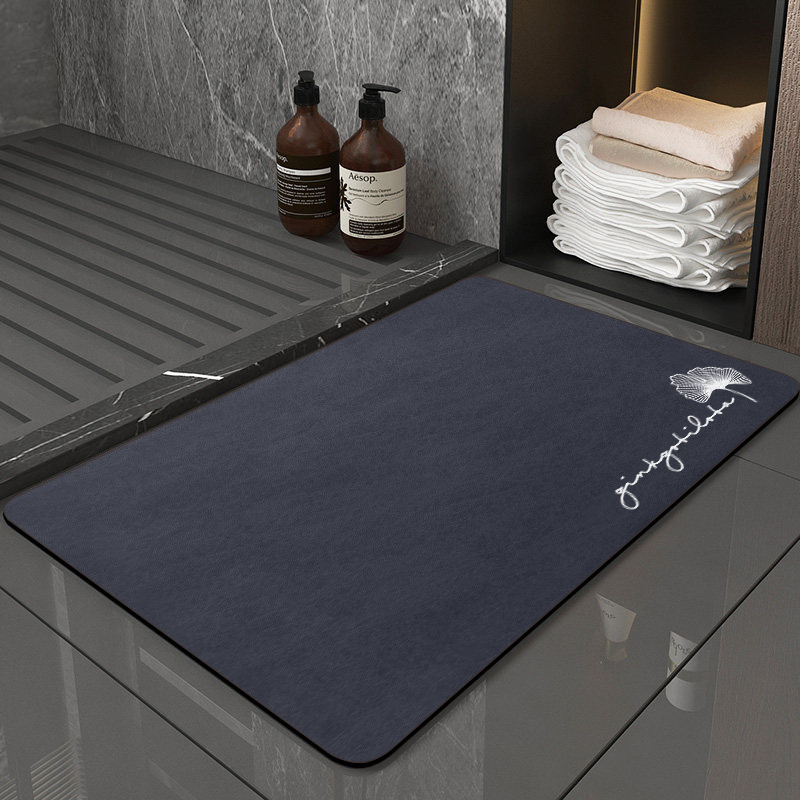Picture of Bathroom Floor Mat Toilet Toilet Dirt-resistant Absorbent Non-slip Foot Mat Toilet Door Waterproof Erasable Quick-drying Carpet