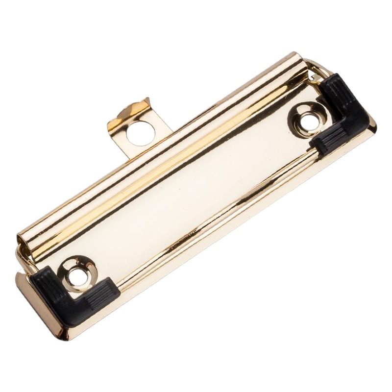 Gold 10cm metal plate clip hardware plate clip smooth file clip SGS stationery loose leaf clip menu clip