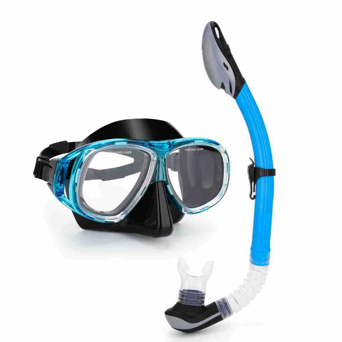 Picture of Wave Promotion Professional Snorkeling Two-Piece Equipment Diving Goggles Snorkel Snorkel Large Frame Large Field of View