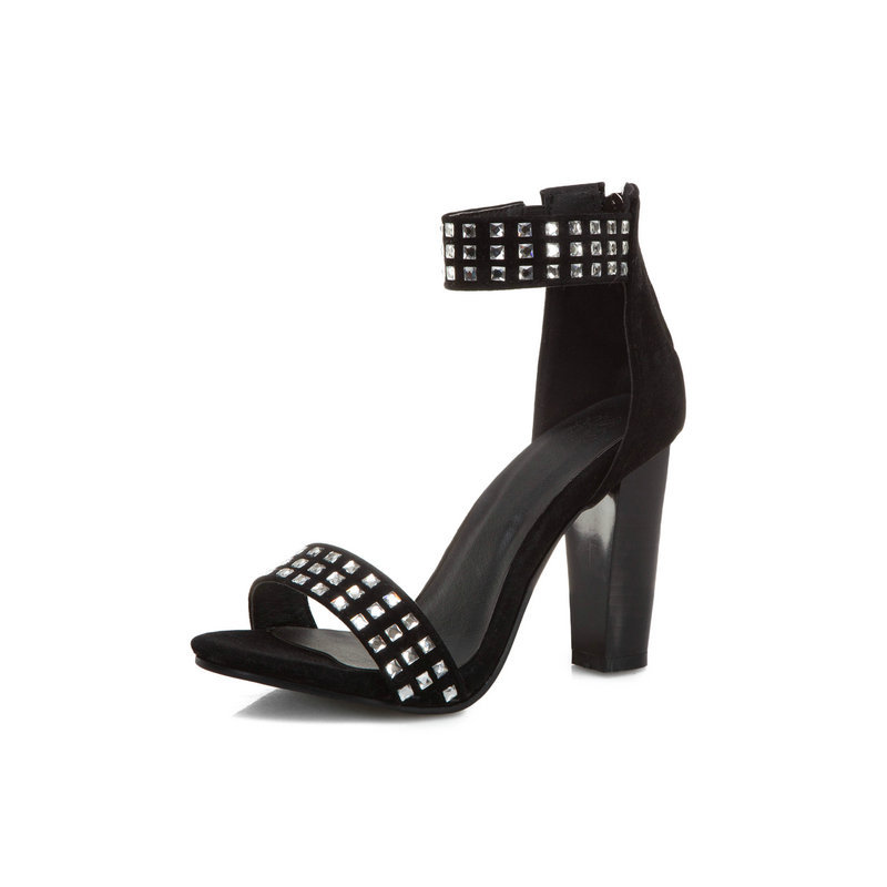 Picture of Korean Style Spring and Summer New Rhinestone Decorative High Heels Waterproof Platform with Sexy All-match Open Toe Sandals Women's Shoes