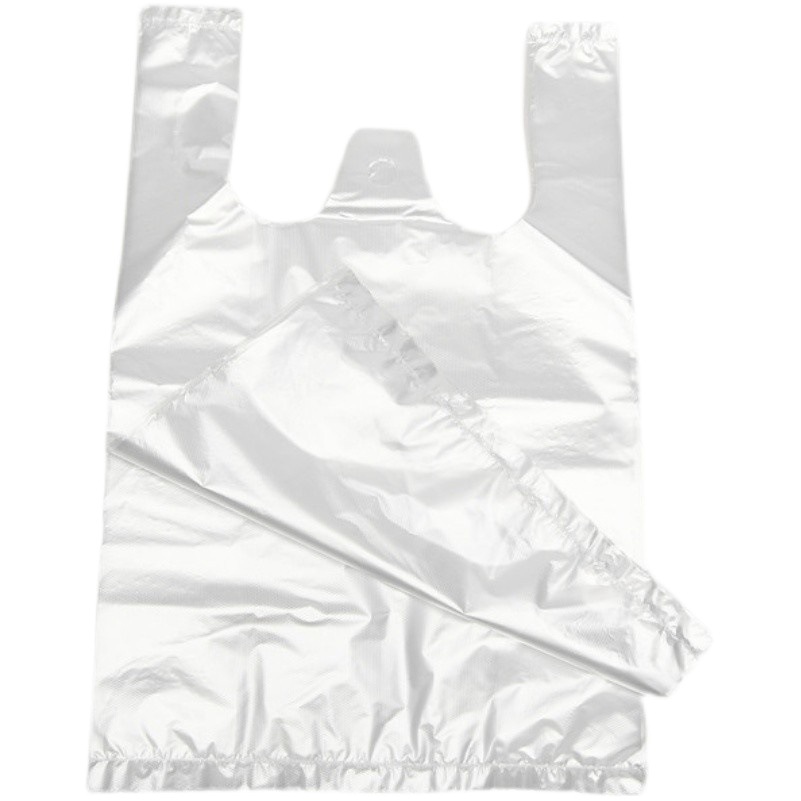 White Transparent Food Plastic Bag Disposable Portable Vest Packaging Bag Vest Bag Take-away Packaging Convenient Bag