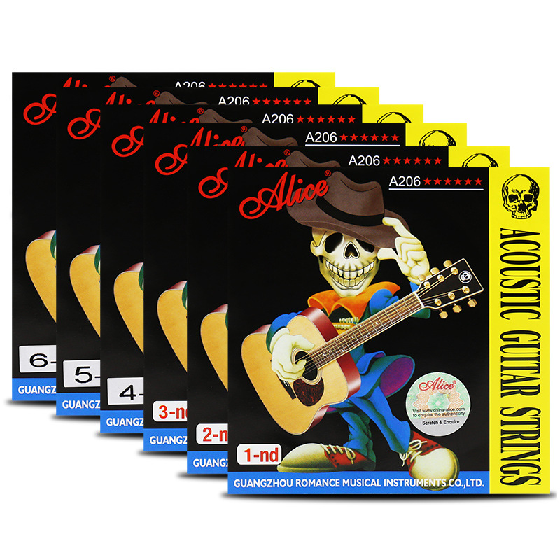 Picture of Alice A206 Folk Guitar Strings Acoustic Guitar Strings Alice Guitar Strings 1 String 2 Strings 3/4/5/6 Strings Set