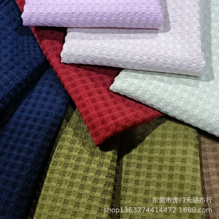 Spot supply woven plaid jacquard fabric grain lattice casual clothing shoes and hats jewelry Plaid jacquard fabric