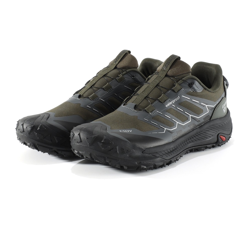 Esdy Outdoor Lightweight Quick-Response Boots Low-Cut Hiking Shoes Rear Knob Automatic Buckle Lace-Up Boots C301