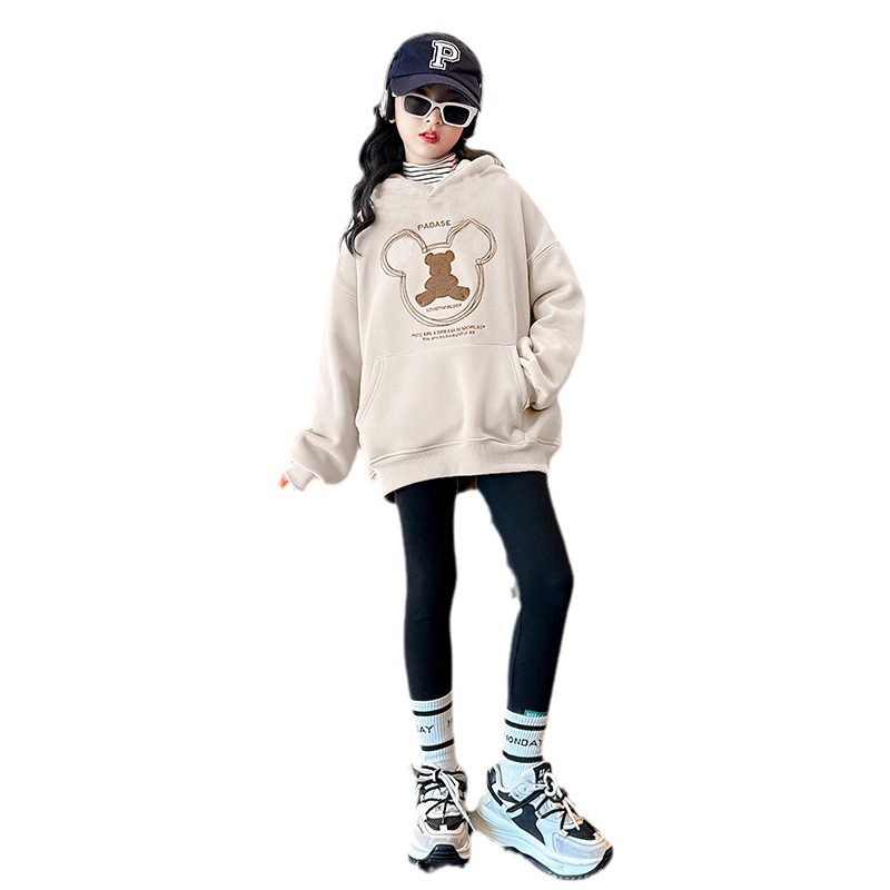 Picture of Girls' sweater 2025 new style children's clothing spring hooded children's suit children's clothes spring and autumn two-piece set
