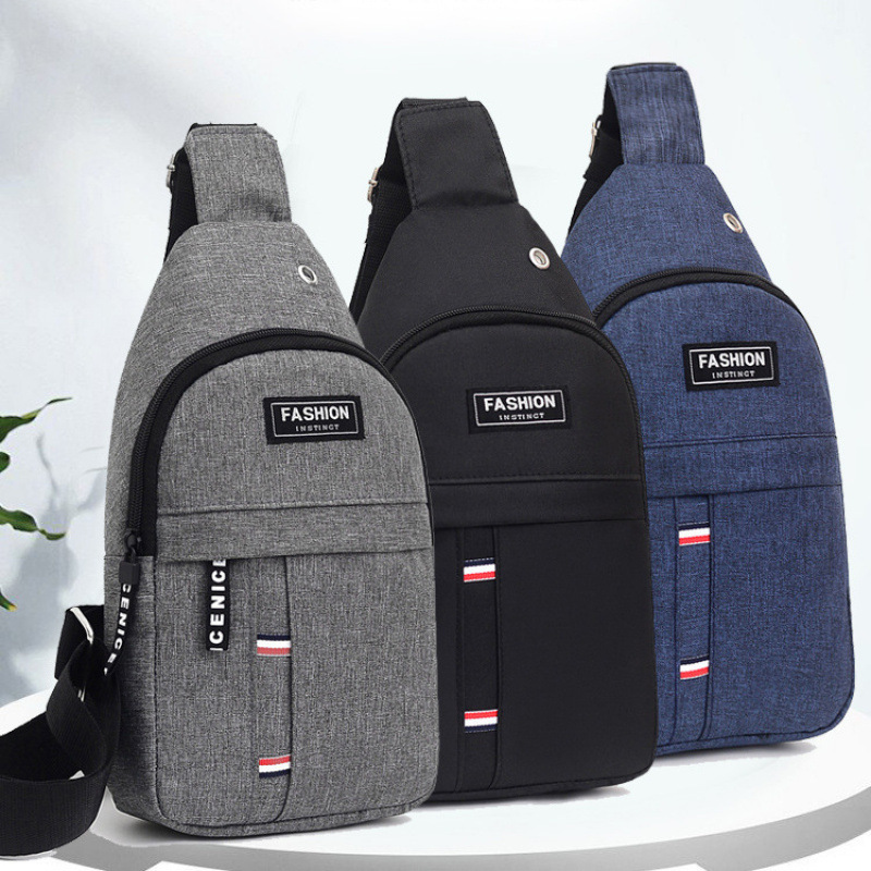 Cross-border Korean-style Chest Bag Outdoor Mountaineering Riding Shoulder Crossbody Bag Oxford Cloth Outdoor Sports Bag