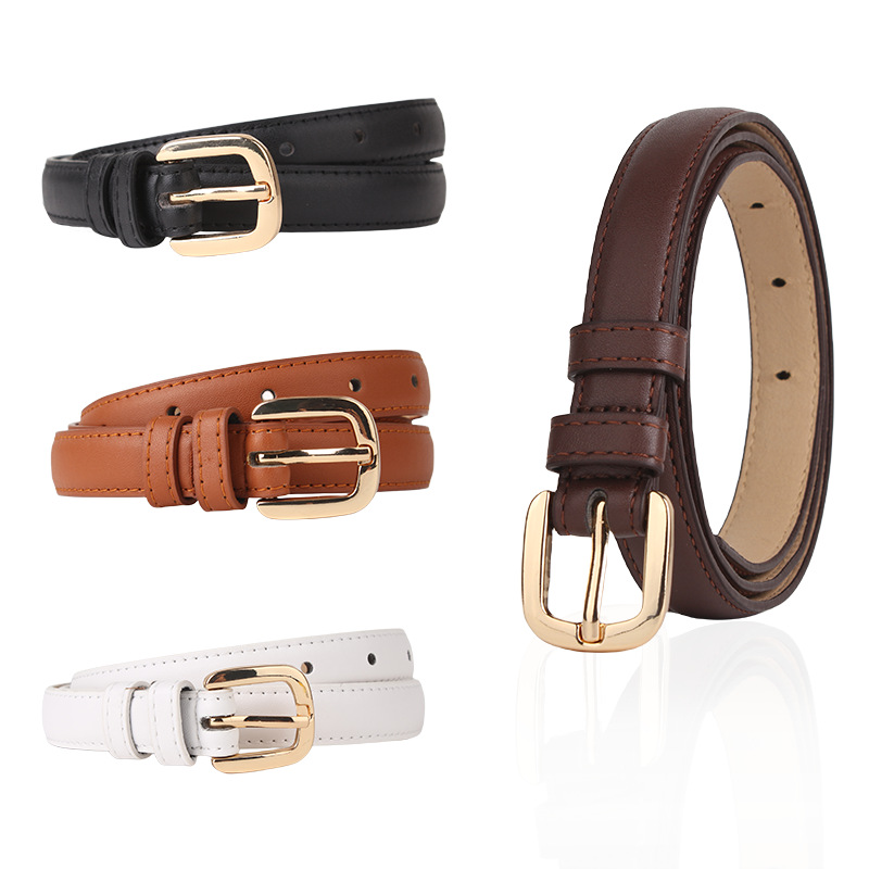 New fashion all-match women's belt commuter pin buckle Korean version of simple small belt decorative accessories women's belt wholesale
