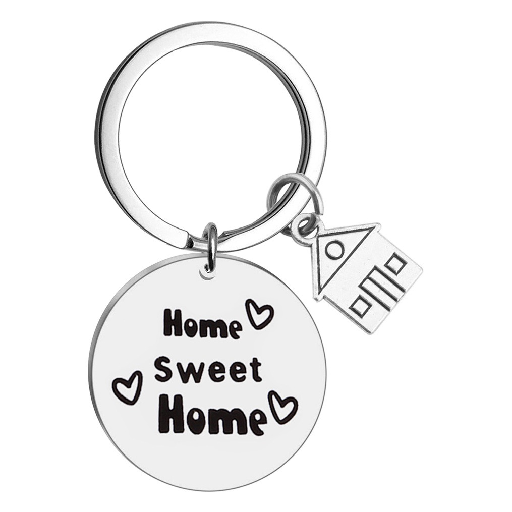Stainless steel keychain home sweet home European and American 2122 new housewarming new house can be set
