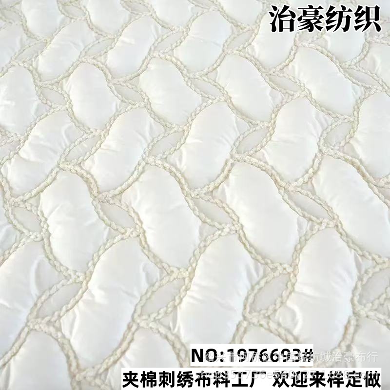 Cross-Border Supply of Quilted Embroidered Quilted down Jacket Fabrics, Fashionable New Nylon Spun Cotton Clothing, Thickeneded Children's Clothing Home Textile Fabrics