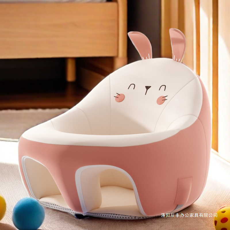 Baby Summer Breathable Children's Sofa Infant Learning Chair Low Anti-Rollover Seat with Cushioned Anti-Rollover Design