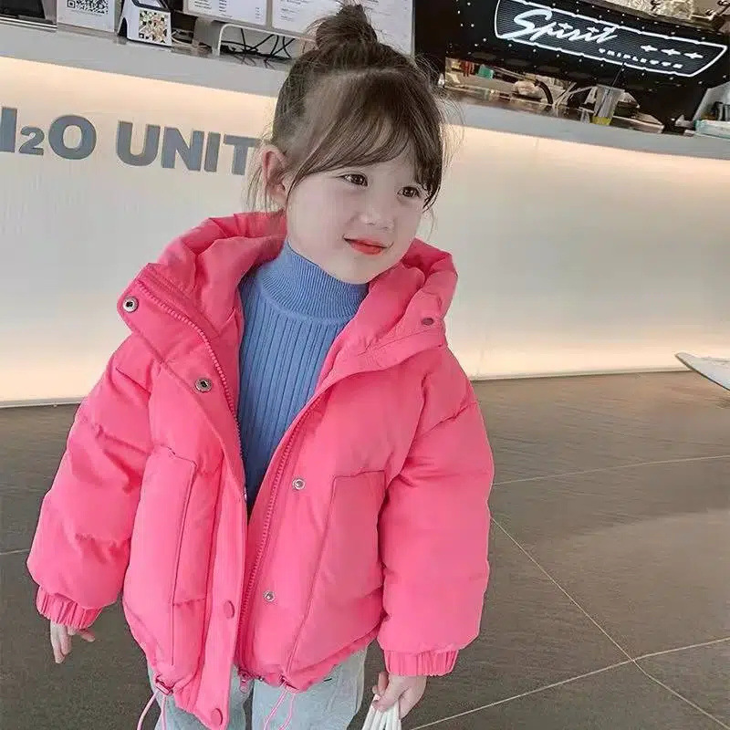 Picture of Girls' Cotton-padded Clothes Autumn and Winter Clothes New Style Girls Children's Fashionable Cotton-padded Coat Children's Bread Clothes Short Cotton-padded Coat Coat Trendy