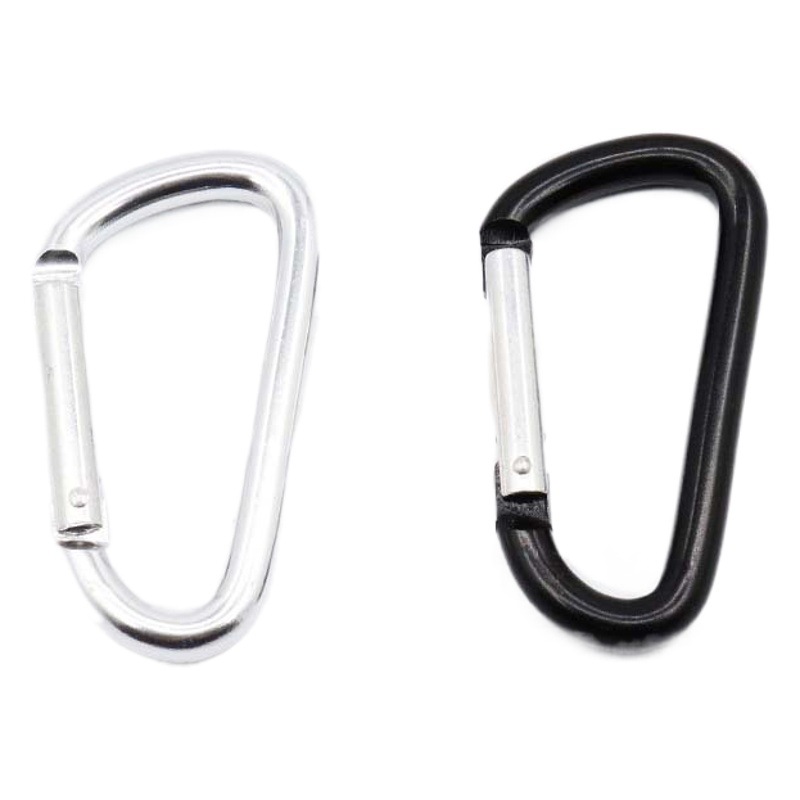 Factory wholesale carabiner aluminum alloy d-type foreign trade carabiner keychain outdoor backpack kettle hanging buckle