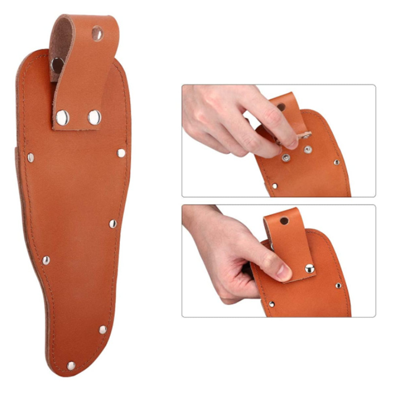 Picture of Spot Garden Trimming Sheath Leather Scissor Cover Gardening Trimmer Protective Cover Scissor Storage Tool Leather Cover
