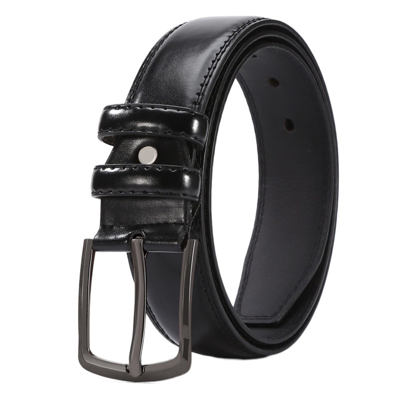 Cross-Border Belts 4.0cm Alloy Buckle Men's Versatile Pin Buckle Belts Export Spot Manufacturer Wholesale
