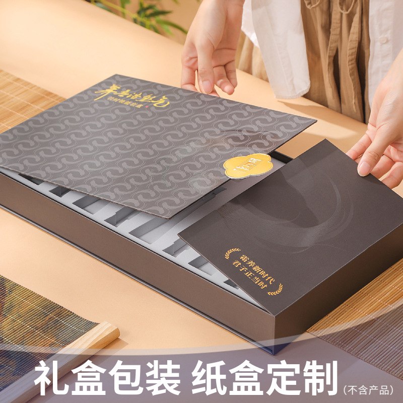 High-grade gift packaging box custom tonic packaging box custom color printing UV double open box small batch