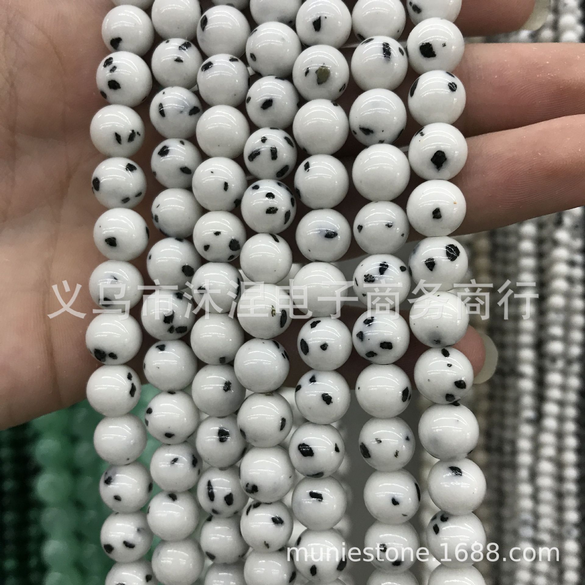 Picture of Cross-border natural stone synthetic Bodhi round beads loose beads semi-finished jewelry accessories White Jade Bodhi root spot