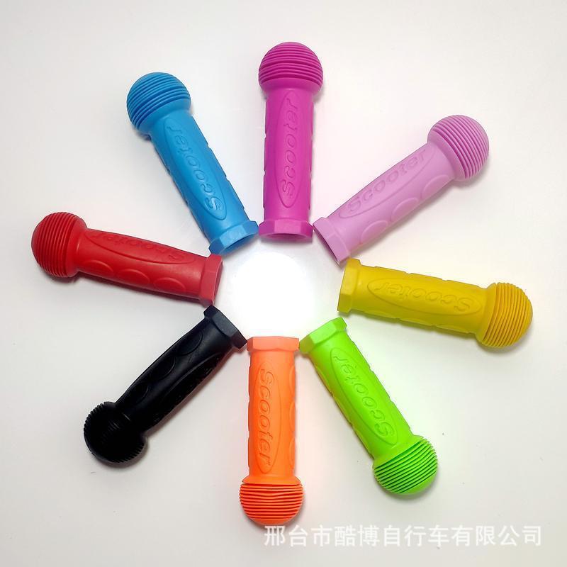 Wholesale Bicycle Rubber Handle Set/Children Three-wheeled Mountain Bike Baby Scooter Colored Handle Set Accessories Supplies