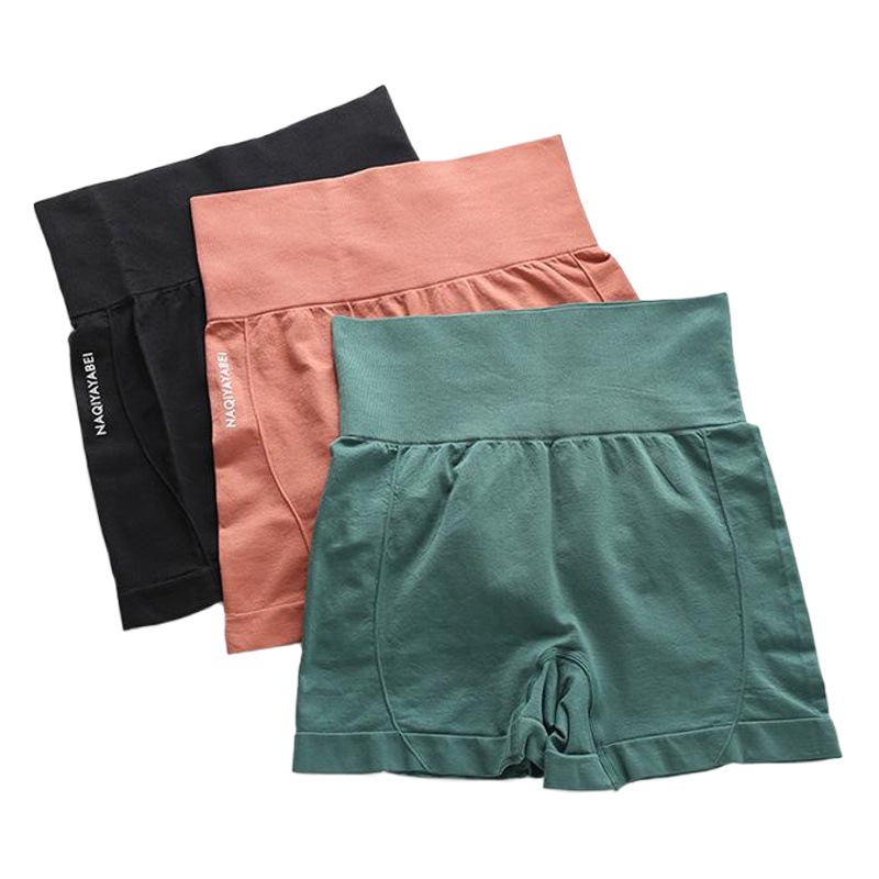 High Waist Hip-lifting Sports Shorts Stretch Tight Three-point Pants Fitness Quick-drying Running Yoga Bottoming Safety Pants for Women