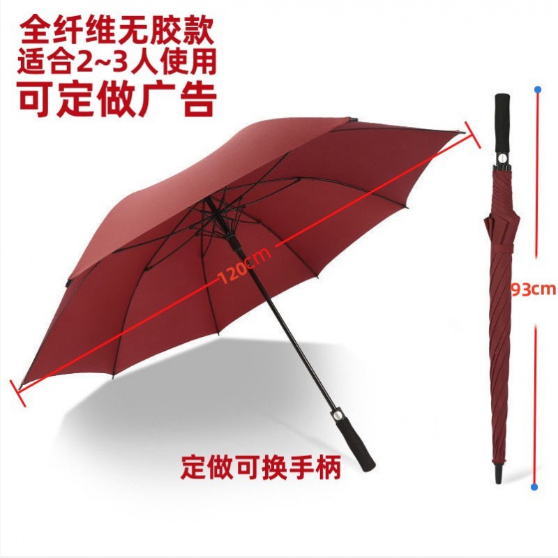 Picture of Manufacturers wholesale a large number of oversized double straight rod sun umbrella wind-resistant strong long handle advertising business umbrella customization